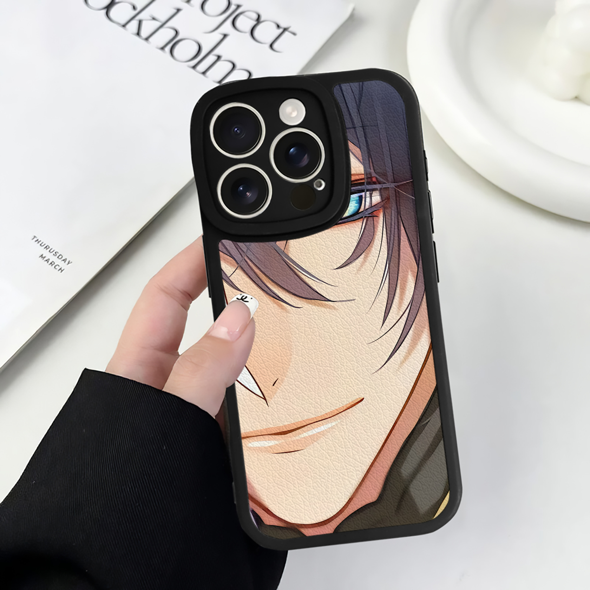 （画像用） 刀剣乱舞 Touken Ranbu 【iPhone 16シリーズ対応】シリコンスマホケース（レザー調） 材質：シリコン